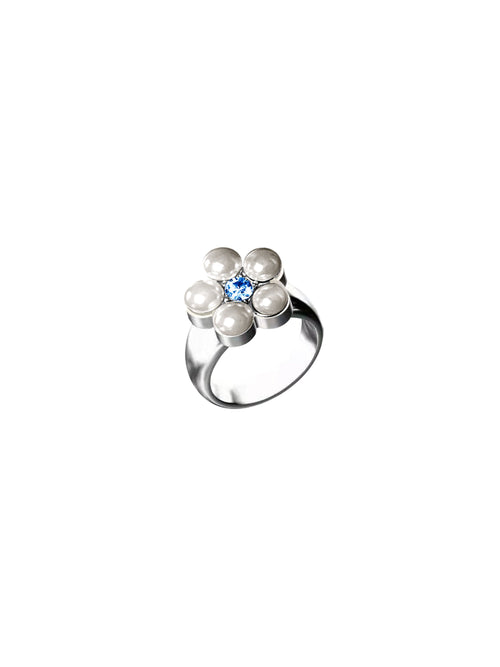 ICY RING - FLEUR 22 BLANC